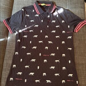 Versace Jeans Collection Black Top with Red Trim